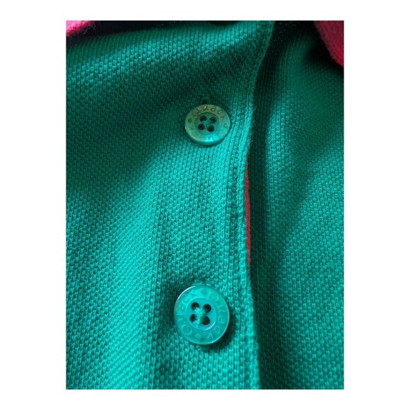 Quacker Factory | Pink Collared Embroidered Pineapple Green Polo | XL - Picture 5 of 11